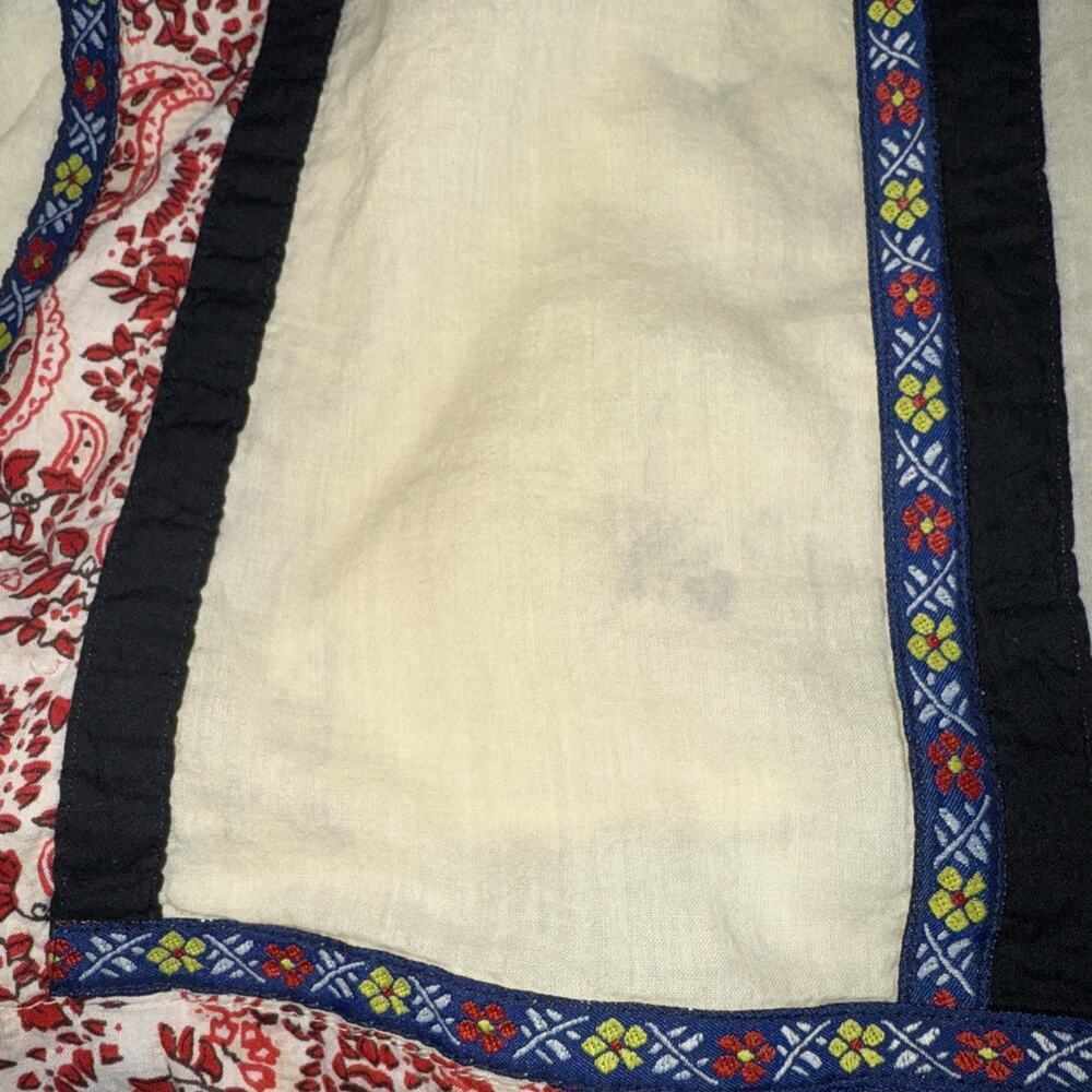 Blue‎ Plate Vintage Skirt Lined Size L Boho - Picture 6 of 8
